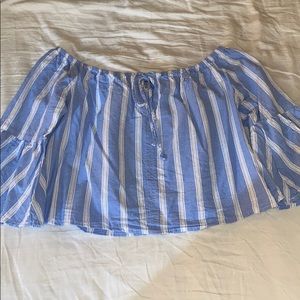Blue/White Top